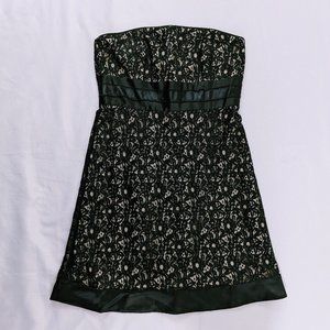 NWOT White House Black Market Dress Black Lace Sleeveless/Strapless Size 12